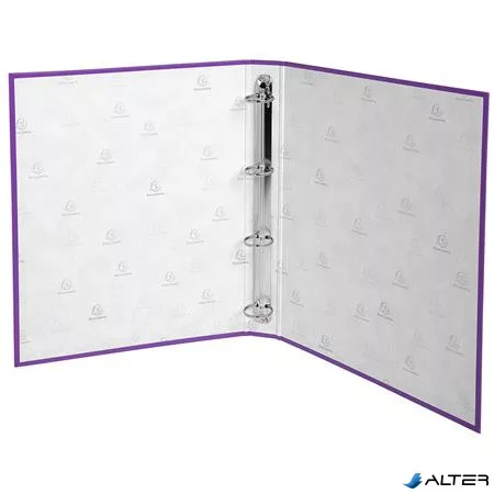 Gyűrűs könyv, 4 gyűrű, 40 mm, A4, karton, EXACOMPTA, lila