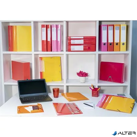 Gyűrűs könyv, 4 gyűrű, 40 mm, A4, karton, EXACOMPTA 'Iderama', piros