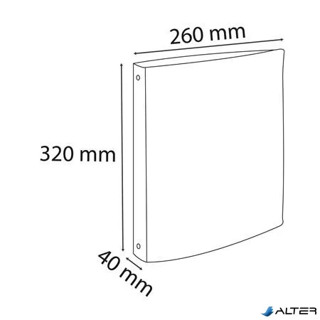 Gyűrűs könyv, 4 gyűrű, 40 mm, A4, karton, EXACOMPTA 'Iderama', sárga