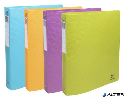 Gyűrűs könyv, 4 gyűrű, 40 mm, A4+, PP, EXACOMPTA "Pop'Nco", vegyes színek