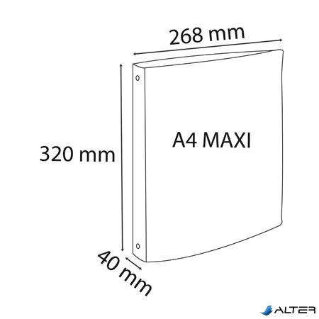 Gyűrűs könyv, 4 gyűrű, 40 mm, A4+, PP, EXACOMPTA "Pop'Nco", vegyes színek