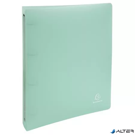 Gyűrűs könyv, 4 gyűrű, 40 mm, A4, PP, EXACOMPTA, vegyes pasztell színek