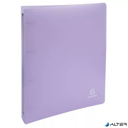 Gyűrűs könyv, 4 gyűrű, 40 mm, A4, PP, EXACOMPTA, vegyes pasztell színek