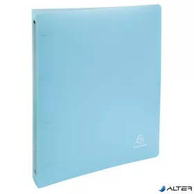   Gyűrűs könyv, 4 gyűrű, 40 mm, A4, PP, EXACOMPTA, pasztell kék