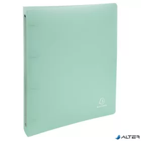   Gyűrűs könyv, 4 gyűrű, 40 mm, A4, PP, EXACOMPTA, pasztell zöld