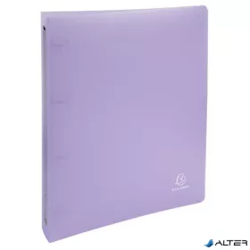   Gyűrűs könyv, 4 gyűrű, 40 mm, A4, PP, EXACOMPTA, pasztell lila