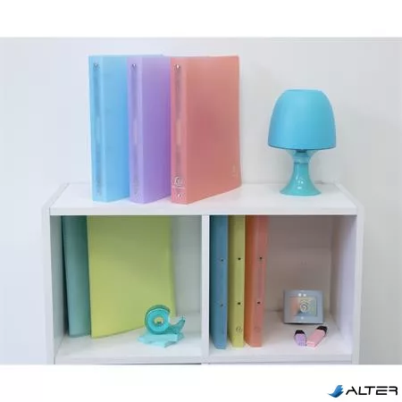 Gyűrűs könyv, 4 gyűrű, 40 mm, A4, PP, EXACOMPTA, pasztell lila