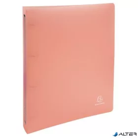   Gyűrűs könyv, 4 gyűrű, 40 mm, A4, PP, EXACOMPTA, pasztell korall