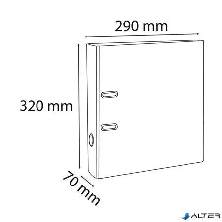 Iratrendező, 70 mm, A4, PVC, EXACOMPTA, sárga