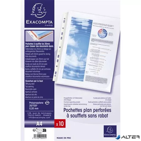 Katalógustartó genotherm, lefűzhető, A4, PP, EXACOMPTA