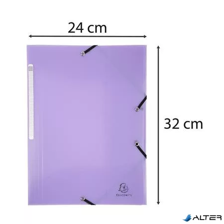 Gumis mappa, PP, A4, EXACOMPTA 'Chromaline Pastel', lila