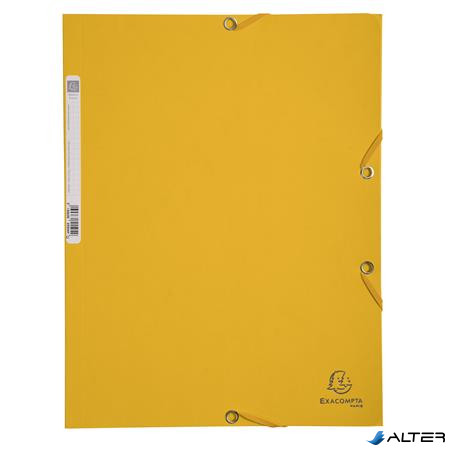 Gumis mappa, prespán, A4, EXACOMPTA, sárga