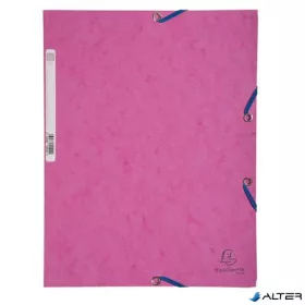 Gumis mappa, prespán, A4, EXACOMPTA, rózsaszín