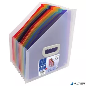   Harmonika iratpapucs, 265x325 mm, PP, 12 rekeszes, EXACOMPTA, színes