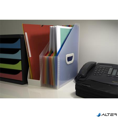 Harmonika iratpapucs, 265x325 mm, PP, 12 rekeszes, EXACOMPTA, színes