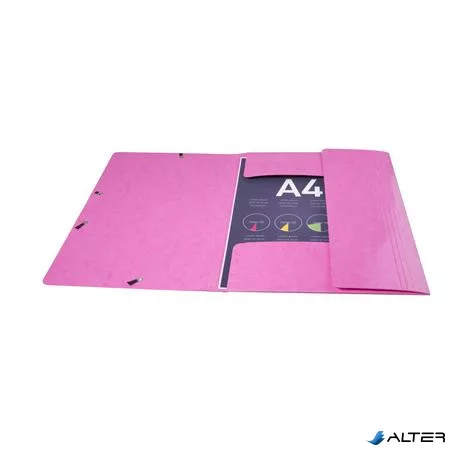 Gumis mappa, karton, A4, EXACOMPTA "Iderama", pink