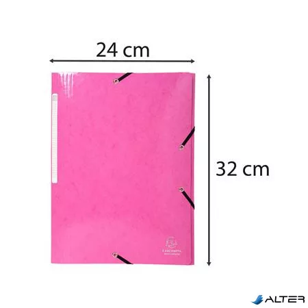 Gumis mappa, karton, A4, EXACOMPTA "Iderama", pink