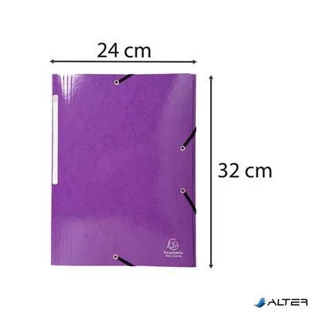 Gumis mappa, karton, A4, EXACOMPTA "Iderama", lila