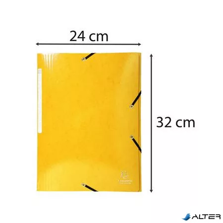 Gumis, mappa, karton, A4, EXACOMPTA "Iderama", sárga