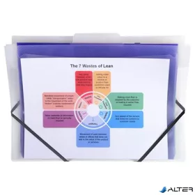 Irattároló, PP, 6 rekeszes, fali, EXACOMPTA