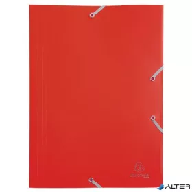 Gumis mappa, PP, A4, EXACOMPTA 'Opak', piros