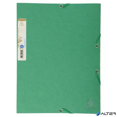 Gumis mappa, karton, A4, EXACOMPTA "Forever®", zöld