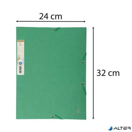 Gumis mappa, karton, A4, EXACOMPTA 'Forever®', zöld