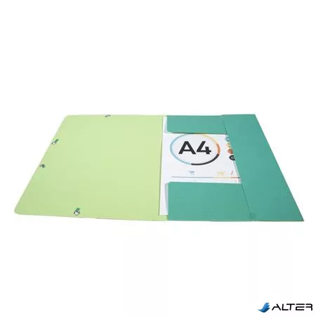 Gumis mappa, karton, A4, EXACOMPTA 'Forever®', zöld