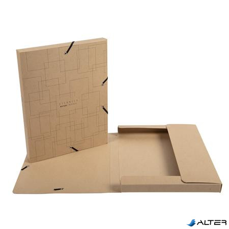 Gumis mappa, karton, A4, 25 mm, EXACOMPTA 'Eterneco', vegyes minta