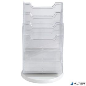   Katalógustartó, asztali, A4, álló, 6 rekeszes, EXACOMPTA, áttetsző