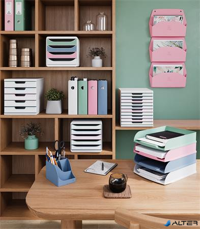 Fali rendszerező, 1 rekeszes, fekvő, 38,2x28,9x7,2 cm, EXACOMPTA 'Autentik', rózsaszín