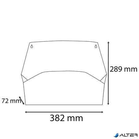 Fali rendszerező, 1 rekeszes, fekvő, 38,2x28,9x7,2 cm, EXACOMPTA 'Autentik', rózsaszín