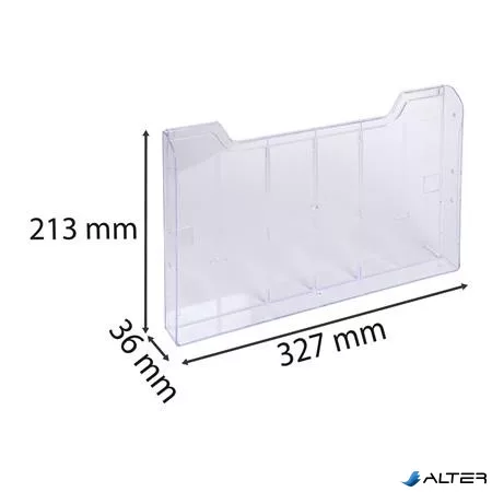 Katalógustartó elem, A4, fekvő, EXACOMPTA "Office", áttetsző, dupla