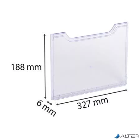 Előlap katalógustartóhoz, A4, fekvő, EXACOMPTA "Office", áttetsző