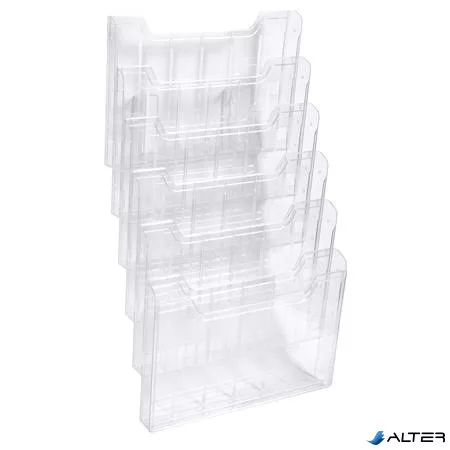 Katalógustartó, fali, A4, fekvő, 6 rekeszes, EXACOMPTA "Office", áttetsző