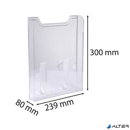 Katalógustartó fali elem, A4, álló, EXACOMPTA "Office", áttetsző