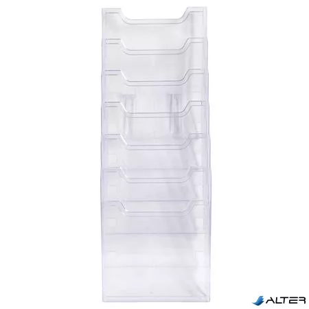 Katalógustartó, fali, A4, álló, 6 rekeszes, EXACOMPTA "Office", áttetsző
