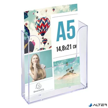 Katalógustartó, fali, A5, álló, EXACOMPTA 'Office', áttetsző