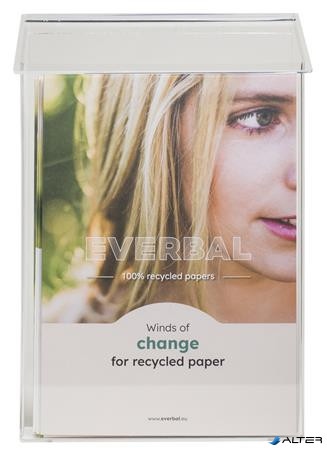 Katalógustartó, kültéri, tetővel, A4, álló, EXACOMPTA, áttetsző