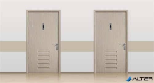 Információs tábla, öntapadó,4,4x16,5 cm, alumíniumhatású, EXACOMPTA, "Férfi"