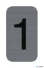 Információs tábla, öntapadó, 2,5x4,4 cm, alumíniumhatású, EXACOMPTA, 1-es