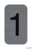 Információs tábla, öntapadó, 2,5x4,4 cm, alumíniumhatású, EXACOMPTA, 1-es