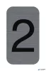 Információs tábla, öntapadó, 2,5x4,4 cm, alumíniumhatású, EXACOMPTA, 2-es