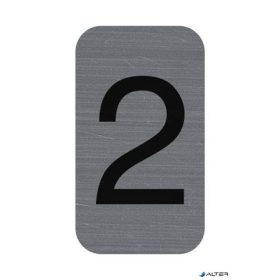   Információs tábla, öntapadó, 2,5x4,4 cm, alumíniumhatású, EXACOMPTA, 2-es