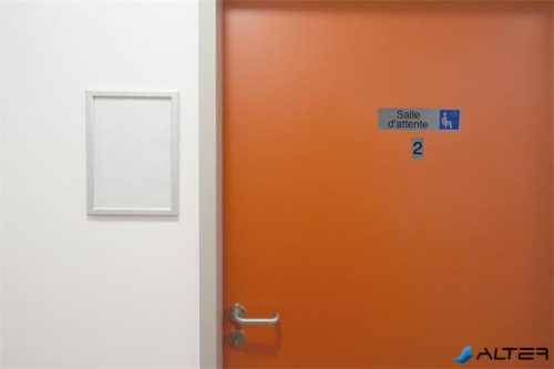 Információs tábla, öntapadó, 2,5x4,4 cm, alumíniumhatású, EXACOMPTA, 2-es