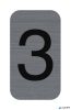 Információs tábla, öntapadó, 2,5x4,4 cm, alumíniumhatású, EXACOMPTA, 3-as