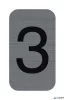 Információs tábla, öntapadó, 2,5x4,4 cm, alumíniumhatású, EXACOMPTA, 3-as