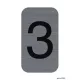 Információs tábla, öntapadó, 2,5x4,4 cm, alumíniumhatású, EXACOMPTA, 3-as