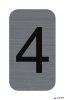 Információs tábla, öntapadó, 2,5x4,4 cm, alumíniumhatású, EXACOMPTA, 4-es