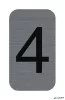 Információs tábla, öntapadó, 2,5x4,4 cm, alumíniumhatású, EXACOMPTA, 4-es